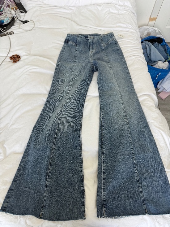 Free People Denim - Free People High Waisted Flare Jeans, Size 26 Short